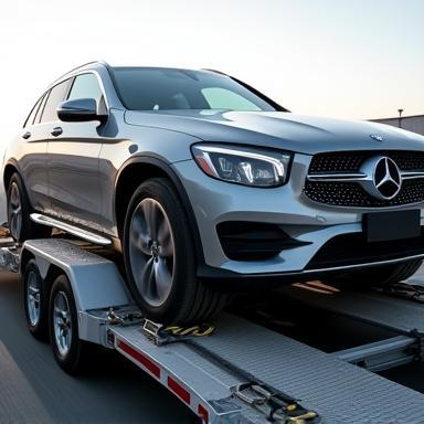 Vehicle on car carrier